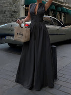 Sleeveless Zip-Front Jumpsuit