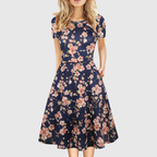 Women's Retro A-Line Summer Dress