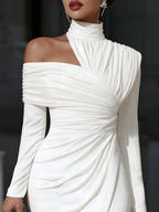Asymmetric One-Shoulder Evening Dress