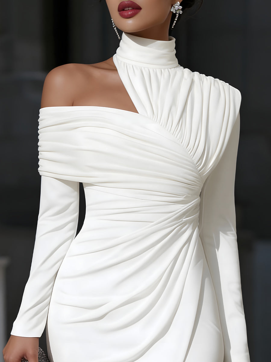 Asymmetric One-Shoulder Evening Dress