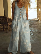 Boho Floral Wide-Leg Jumpsuit
