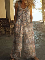 Boho Floral Wide-Leg Jumpsuit