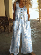 Boho Floral Wide-Leg Jumpsuit