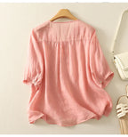 Women's V-Neck Embroidered Blouse