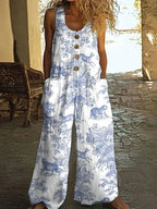 Boho Floral Wide-Leg Jumpsuit