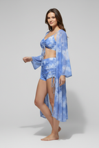 V-Neck Bikini Set with Cover-Up