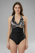 Black with Floral Pattern