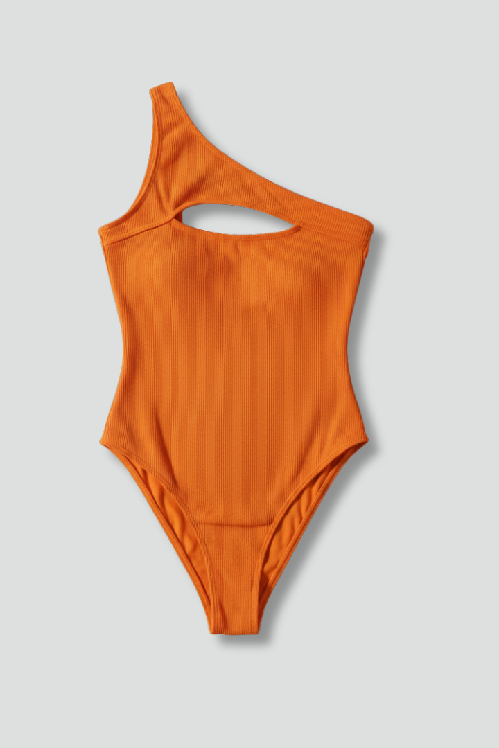 One-Shoulder Cutout Swimsuit