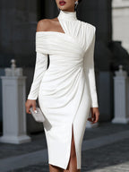 Asymmetric One-Shoulder Evening Dress